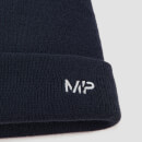 Плетена шапка на MP - морска/бяла