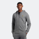Men's Zip Through Hoodie - Mid Grey Marl