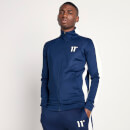 11 Degrees Full Zip Poly Panel Track Top – Insignia Blue / White