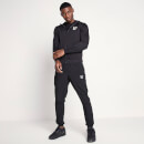Men's Core Full Zip Poly Track Top With Hood – Black