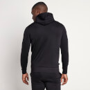 Men's Core Full Zip Poly Track Top With Hood – Black