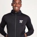11 Degrees Core Full Zip Poly Track Top With Hood – Black