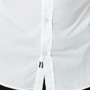 Men's Long Sleeve Contrast Logo Shirt – White