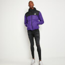11 Degrees Men's Large Panelled Puffa Jacket - Purple/Black