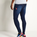 Nachhaltige Slashed Knee-Jeans (superskinny Fit) – indigoblau