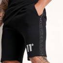 Men's Mesh Tape Sweat Shorts – Black