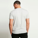 T-Shirt-Set – je einmal schwarz/weiß/grau meliert