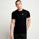 3 Pack Essential Muscle Fit Short Sleeve T-Shirts – Black / Black / Black