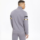 Men's Nitro Printed Stripe Quarter Zip Funnel Neck Sweatshirt – Charcoal