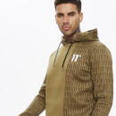 Men's Eclipse Cut And Sew Mixed Fabric Pullover Hoodie – Nutria Green