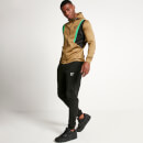 Men's Fahrenheit Colour Block Full Zip Poly Track Top With Hood – Black/Green/Bright Green