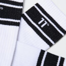 Men's Core Stripe Socks 3 Pack – White