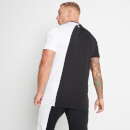 Mixed Fabric Cut And Sew T-Shirt – Black/White