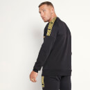 Mixed Fabric Taped Sweatshirt – Black/Gold