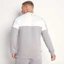Men's Mixed Fabric Taped Sweatshirt – Silver/White/Black