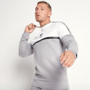 Men's Mixed Fabric Taped Sweatshirt – Silver/White/Black