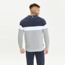 Colour Block Sweatshirt – Navy / White / Silver