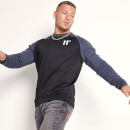 11 Degrees Mixed Fabric Cut And Sew Sweatshirt – Black / Anthracite – BLACK / ANTHRIACTE /