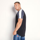 Cut And Sew Muscle Fit T-Shirt – Black/Anthracite/White