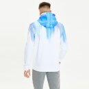 Fade Pullover Hoodie – White / Blue