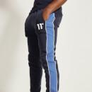 11 Degrees Colour Block Piped Joggers Regular Fit – Navy / Skydiver Blue / White