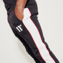 11 Degrees Colour Block Piped Joggers Regular Fit – Black / White / Goji Berry Red