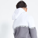 Junior Cut And Sew Quarter Zip Pullover Hoodie – Steel/White