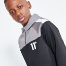 Junior Cut And Sew Poly Track Top With Hood – Black/Anthracite