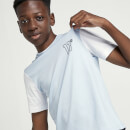 Ring-T-Shirt – pastellblau/weiß