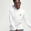 11 Degrees Junior Core Pullover Hoodie Small Logo – White