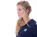 11 Degrees Womens Panel Poly Track Top With Hood – Navy