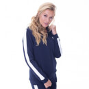 11 Degrees Womens Panel Poly Track Top With Hood – Navy