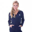 Women's Panel Poly Track Top With Hood – Navy