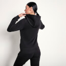 Women's Core Poly Track Top With Hood – Black