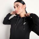 Women's Core Poly Track Top With Hood – Black