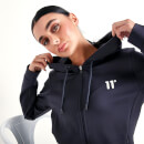 11 Degrees Womens Core Poly Track Top With Hood – Navy