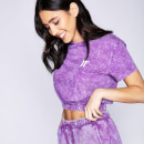 Women's Acid Wash Cropped T-Shirt – Purple Opulence