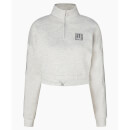 Women's Crystal Quarter Zip Cropped Sweatshirt – Tornado Grey Marl