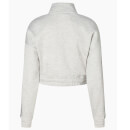 Women's Crystal Quarter Zip Cropped Sweatshirt – Tornado Grey Marl