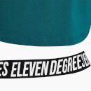 Elastisch Cropped-Passform T-Shirt – Dunkelgrün
