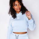 Women's Utility Cropped Pullover Hoodie – Powder Blue
