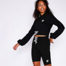 Womens Lace Up Cycling Shorts – Black