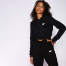 11 Degrees Womens Core Cropped Hoodie – Black