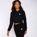 11 Degrees Womens Core Cropped Hoodie – Black