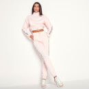 11 Degrees Womens Taped Quarter Zip Cropped Sweatshirt – Chalk Pink