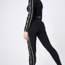 Taped Cropped Long Sleeve T-Shirt Black/Gold