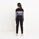 Women's Taped Cut And Sew Cropped Long Sleeve T-Shirt Steel/Black