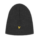 Knitted Ribbed Beanie - Mid Grey Marl