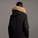 Winter Weight Micro Fleece Lined Parka - Jet Black