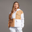 Utility Patchwork Jacket - White/Tan